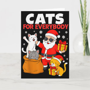 Cartão Gatos Para Todos Gato Natal Divertido Natal Gato P