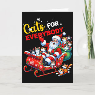 Cartão Gatos Para Todos Natal Gato Divertido Natal Mulher