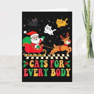 Cartão Gatos Para Todos Natal Gato Divertido Natal Mulher