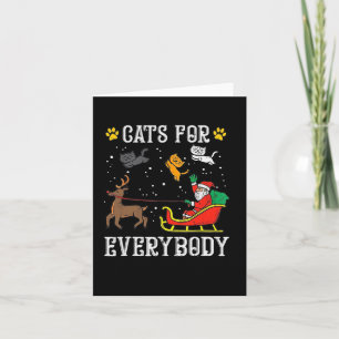 Cartão Gatos Para Todos Santa Diversão Homens Crianças Mu