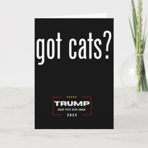 Cartão Gatos Pegos Comendo Os Gatos Dos Cães - Trump Torn