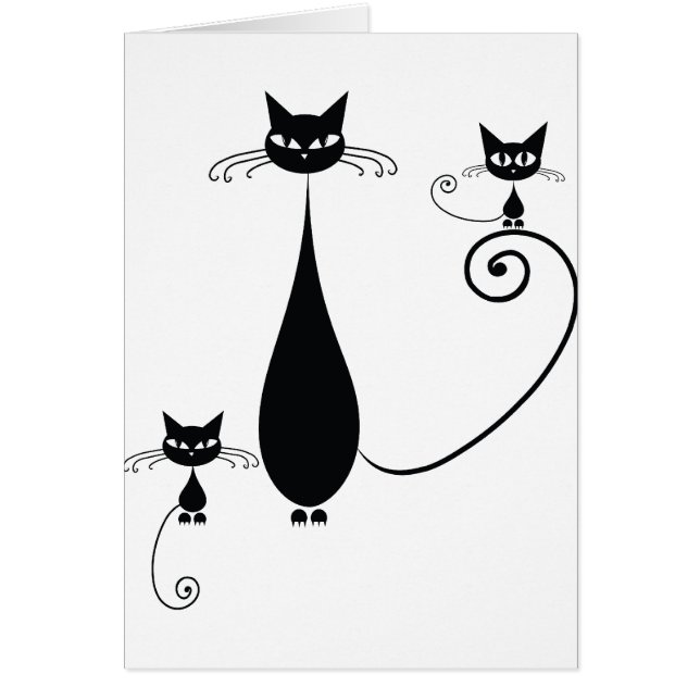 Cartão Gatos Pretos (Frente)