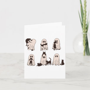 Cartão Gatos Pretos Na Figurina Fantasma - Ghost Cat Hall
