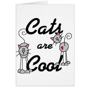 Cartão Gatos são Camisetas Legal e presentes