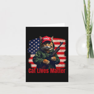 Cartão Gatos Vivem Problema Engraçado Trump 2024 Cat Voti