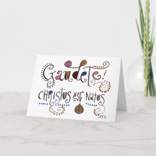 Cartão Gaudete Missa Latina Católica de Natal