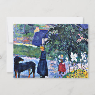 Cartão Gauguin - Entre os lírios