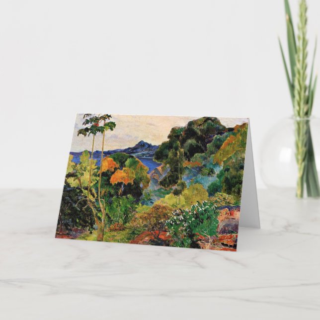 Cartão Gauguin - Martinique Landscape (Frente)