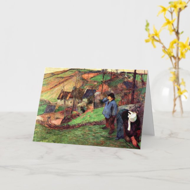 Cartão Gauguin - Paisagem da Bretanha (Flor Amarela)