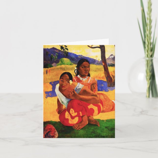 Cartão Gauguin When Are You Getting Married Note Card (Frente)