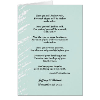 Cartão Gay, Bênção Apache, Verde Azul