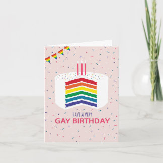 Cartão Gay Birthday Wish for Life Partner Card
