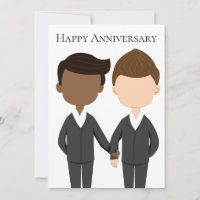 Gay Casal Interracial Homens Feliz Aniversário