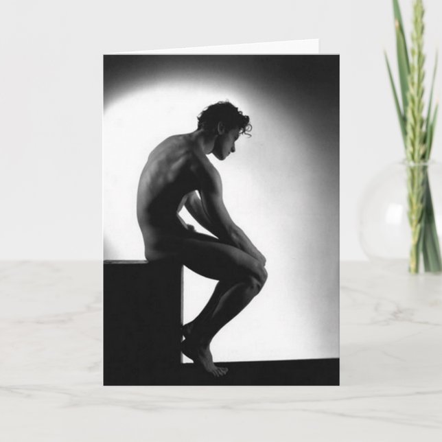 Cartão Gay do vintage (Frente)