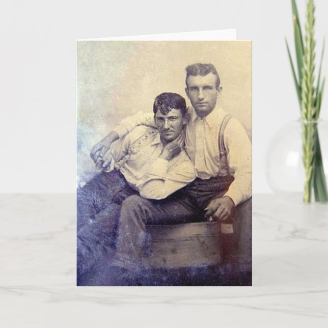 Cartão Gay do vintage (Frente)