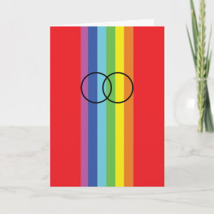 Cartão Gay Engagement, Wedding or Marriage Support Card