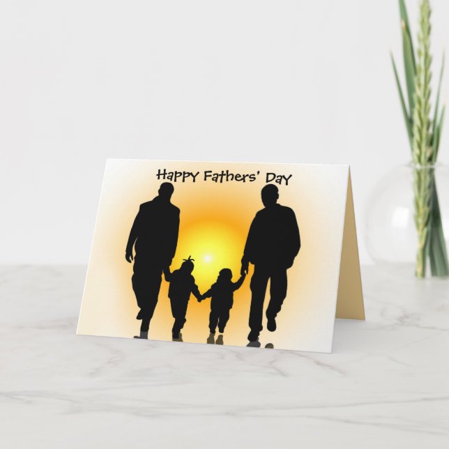 Cartão Gay Fathers' Day Card for Younger Children (Frente)