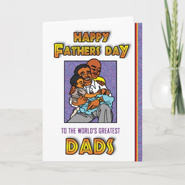 Cartão Gay - Happy Fathers Day - 2 Dads (Frente)