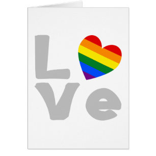 Cartão Gay Love Cinza