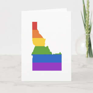 Cartão Gay Map of USA State of Idaho