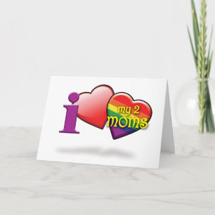 Cartão Gay Mothers Day Cards - Luv 2 Moms