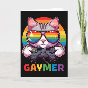 Cartão Gaymer Gamer Lgbtq Pride Rainbow Vídeo G