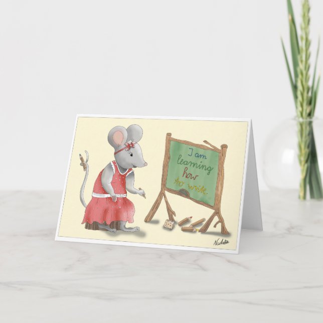 Cartão GB School enrollment card, lovingly hand-drawn gir (Frente)