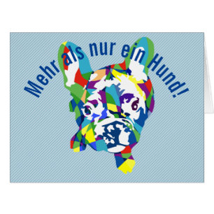 Cartão Gebogener Text mit Bulldogge