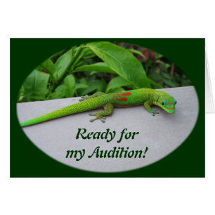 Cartão Gecko do Dia da Pó Dourado - Audiência e Gecko