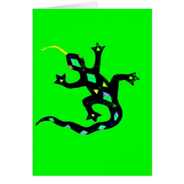 Cartão Gecko em verde2 (Frente)