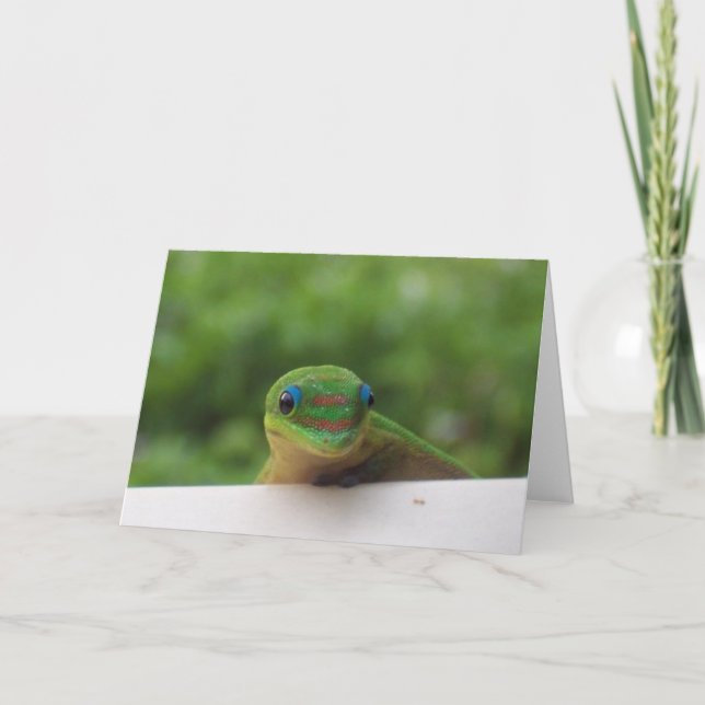 Cartão Gecko in the Tropics notecard (Frente)