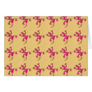 Cartão Gecos cor-de-rosa pequenos