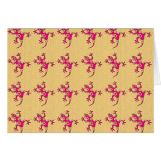 Cartão Gecos cor-de-rosa pequenos