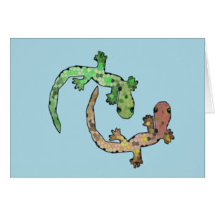 Cartão Gecos do mosaico