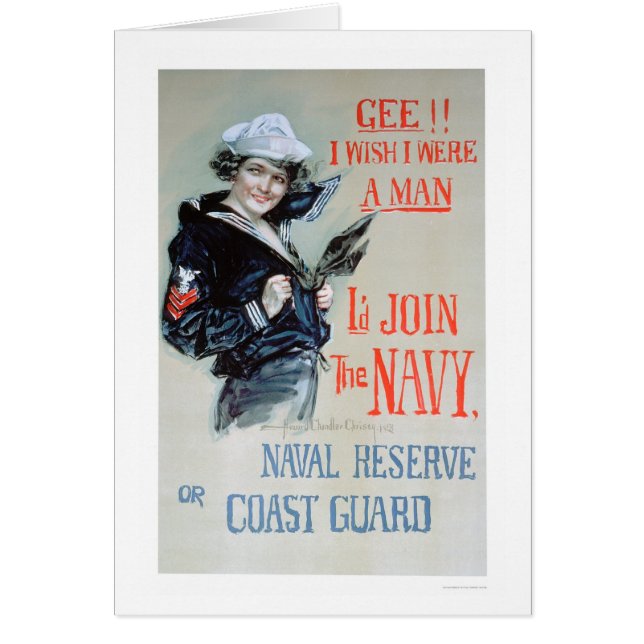 Cartão Gee!! Eu desejo que eu era um homem (US02281) (Frente)
