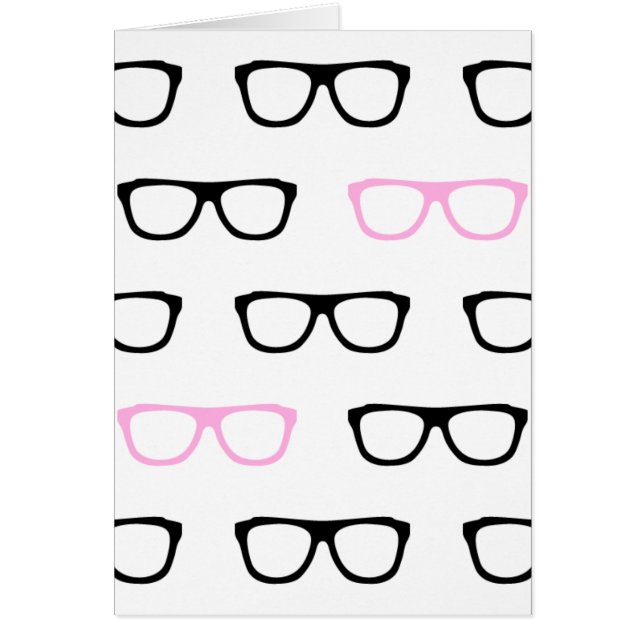 Cartão geek cor-de-rosa (Frente)