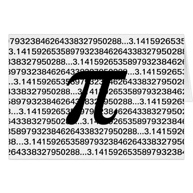 Cartão Geek da matemática do Pi 3,14 (Frente Horizontal)