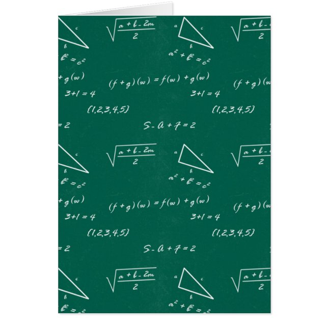 Cartão geek de álgebra professor de matemática (Frente)