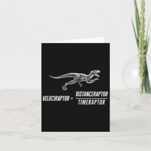 Cartão Geek de Matemática Dinossauro Velociraptor Equação