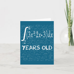 Cartão Geek de Matemática Engraçado 50 Anos de Idade 50º 