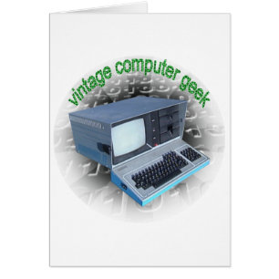 Cartão geek do vintage