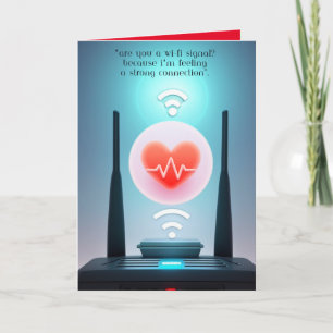 Cartão Geek engraçado da placa de namorados
