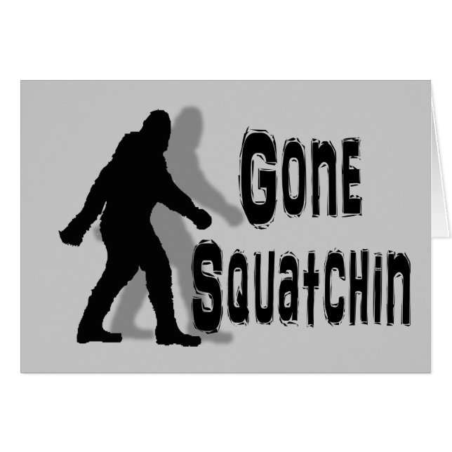 Cartão geek nerd engraçado grande sasquatch (Frente horizontal)