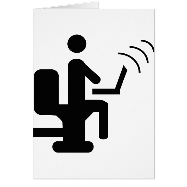 Cartão geek no toalete (Frente)