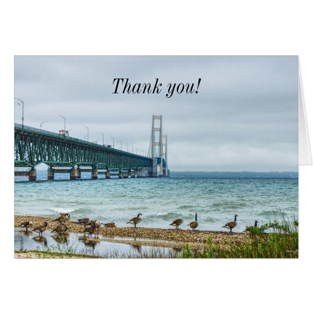 Cartão Geese No Mighty Mac Obrigado (Frente horizontal)