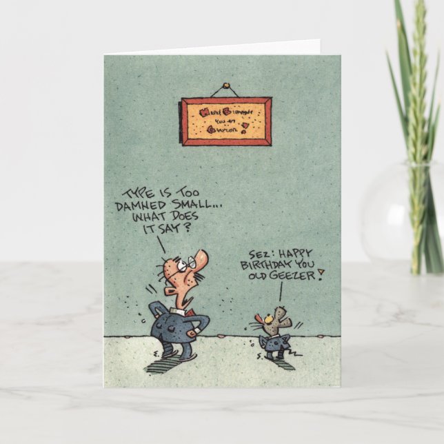 Cartão Geezer Birthday (Frente)