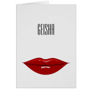 Cartão geisha - produtos de papel