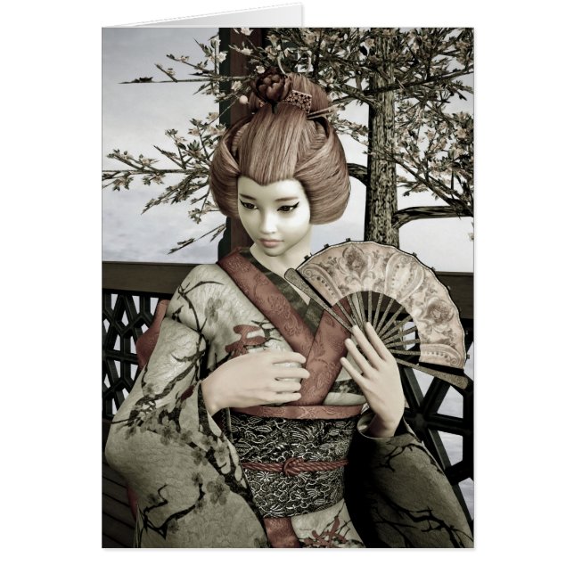 Cartão Geisha Vintage (Frente)