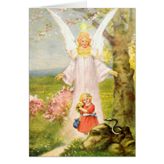 Cartão Gel de protecção rapariga e serpente