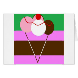 Cartão gelado de choco-morango